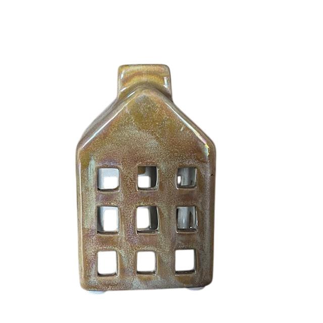 Theelicht huisje beige. afbeelding 2